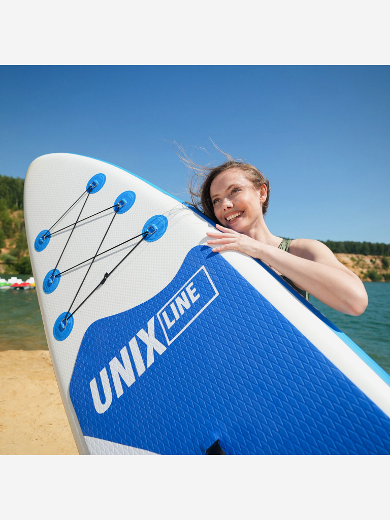 Сапборд надувной для плавания UNIX Line sup board Big Wave 320 см до 200 кг, двухслойный, с веслом, рюкзак, насоc