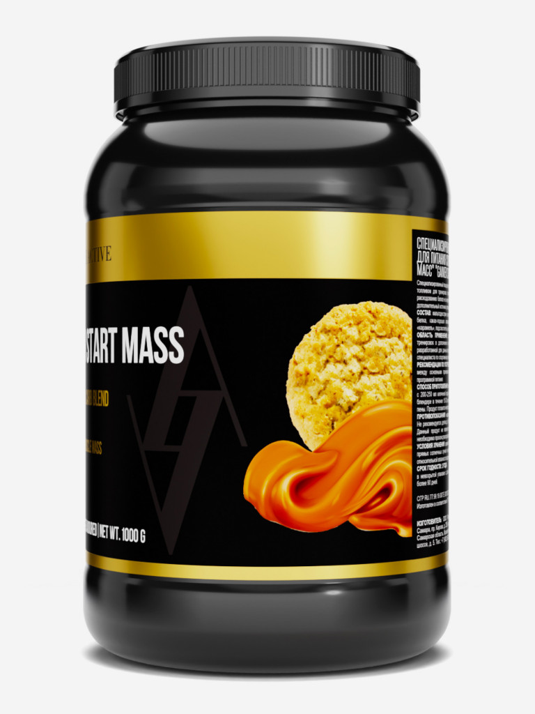 GAINER START MASS карамель-печенье 1000 г TM AWOCHACTIVE