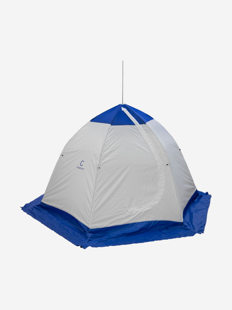 Палатка зимняя зонт Следопыт, Oxford 210D PU 1000, S по полу 4,4 кв.м, цвет синий, белый.