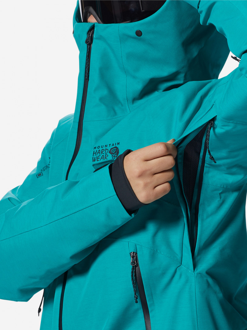 фото Куртка утепленная женская mountain hardwear cloud bank gore-tex, зеленый