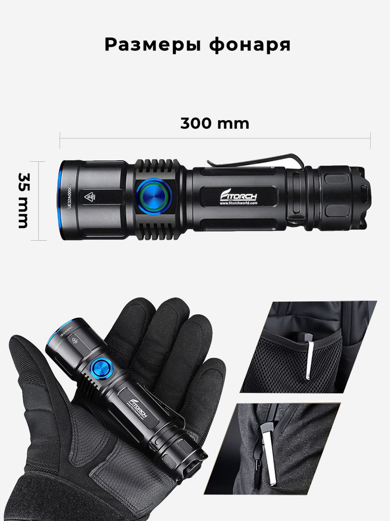 Фонарь FiTorch EC30 туристический компактный (USB зарядка)