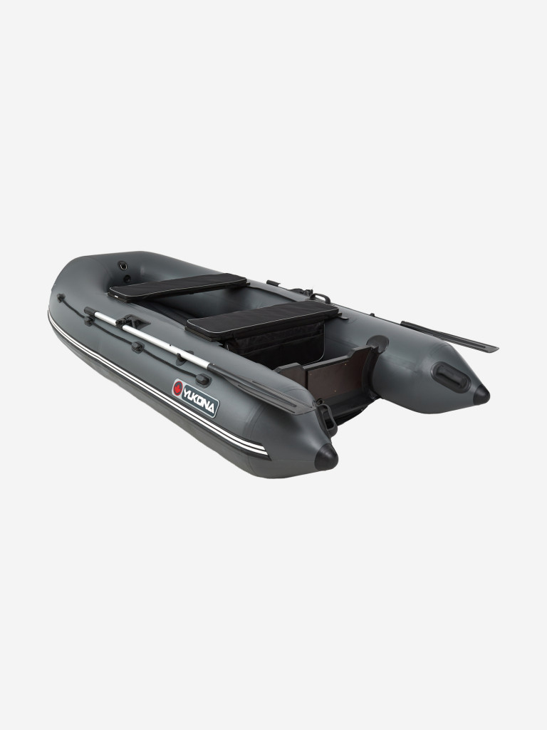 Лодка ПВХ под мотор Yukona 300 НДНД надувная для рыбалки, серая