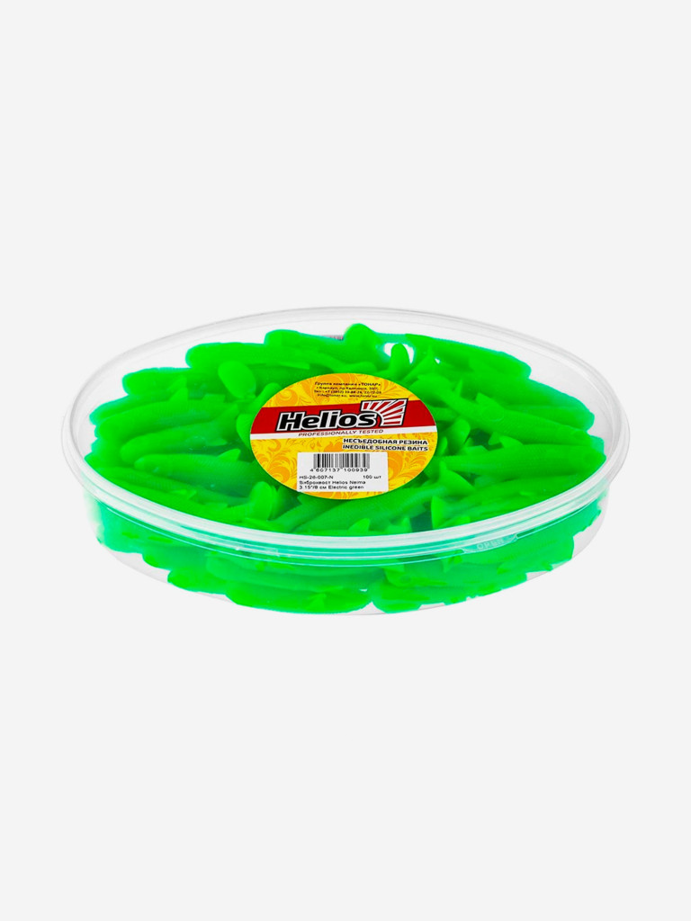 Мягкая приманка Helios Nelma, 3,15'' / 8 см, Electric green, 100 шт (HS-26-007-N)