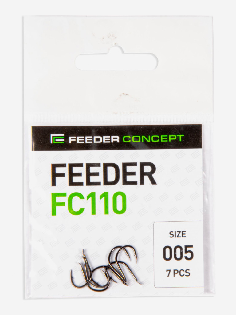 Крючки рыболовные Feeder Concept FC110 рыболовные №005 для фидера и поплавочной ловли, набор 35 штук
