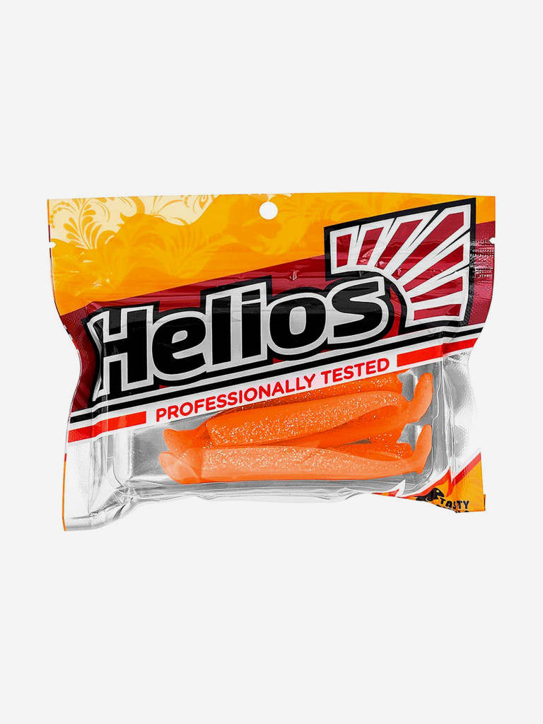 Мягкая приманка Helios Chebak, 3,15'' / 8 см, Orange & Sparkles, 7 шт (HS-3-022)