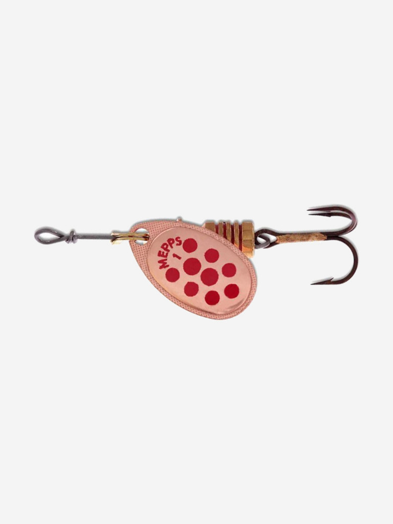 Блесна для рыбалки вертушка Mepps AGLIA PTS, 1, Copper/Red dots, 1 штука