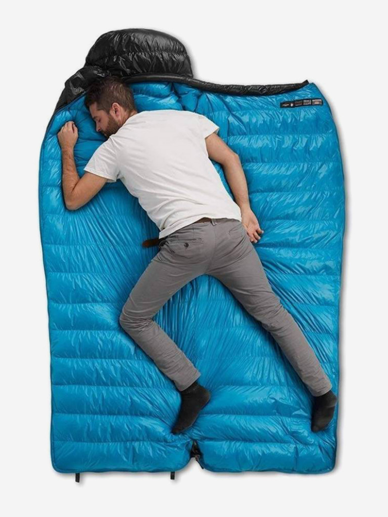 Мешок спальный Naturehike CW400 NH18C400-D с гусиным пухом М черный