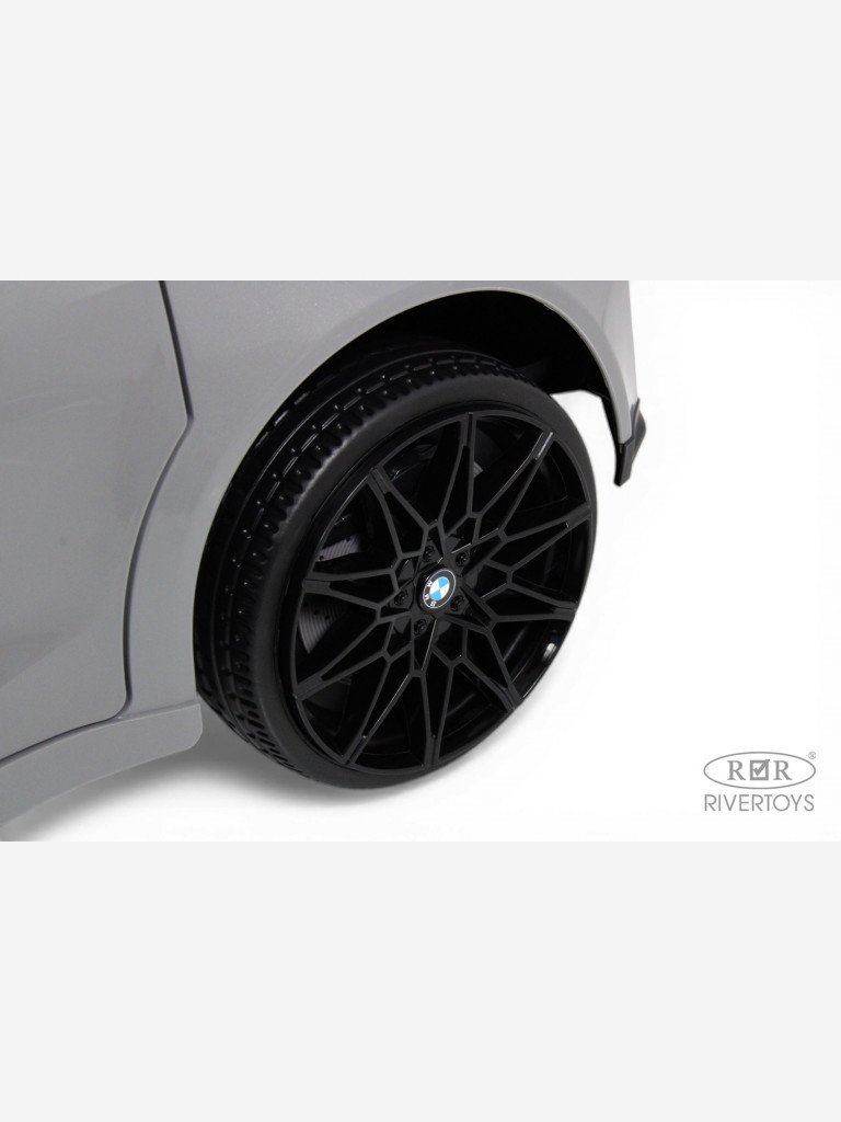 Детский электромобиль RIVERTOYS BMW M4 (A004AA) серый