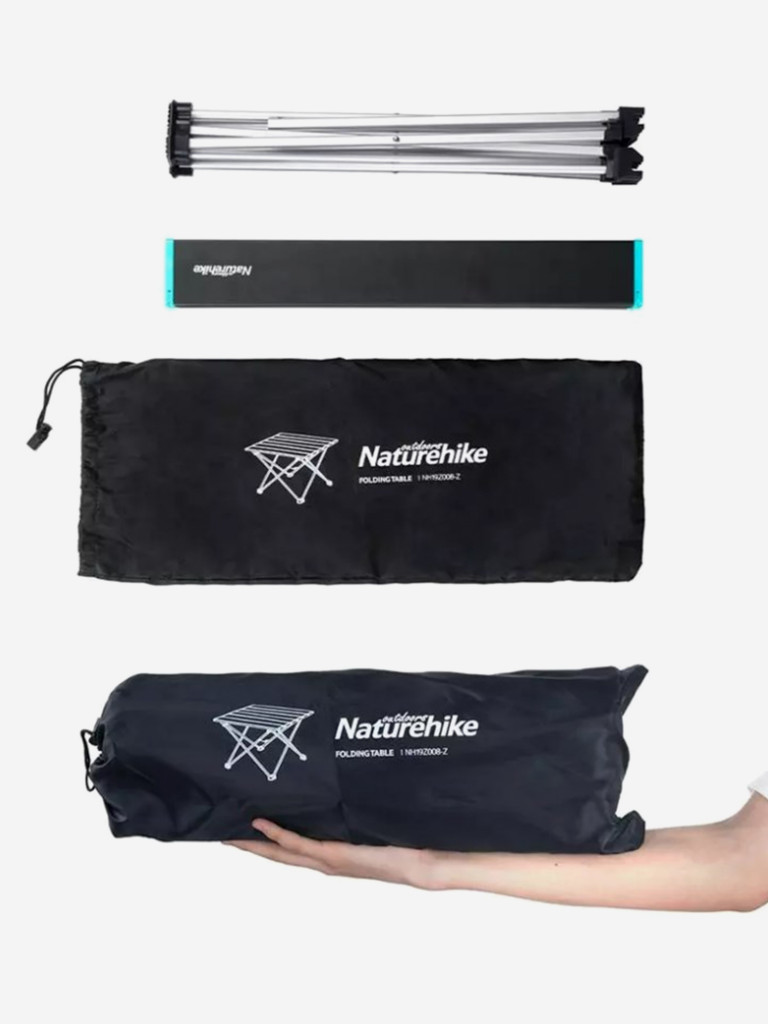Стол туристический Naturehike складной, 68х46х40,5 см, чёрный