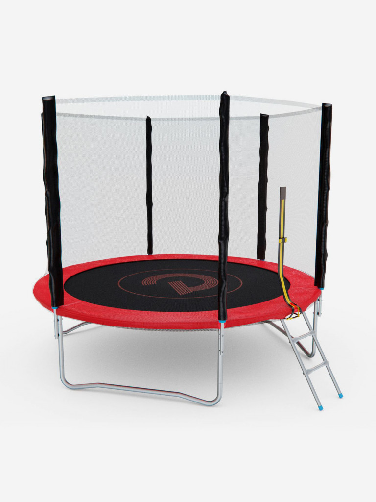 Батут с сеткой DFC PELPO 8ft с лестницей, RED