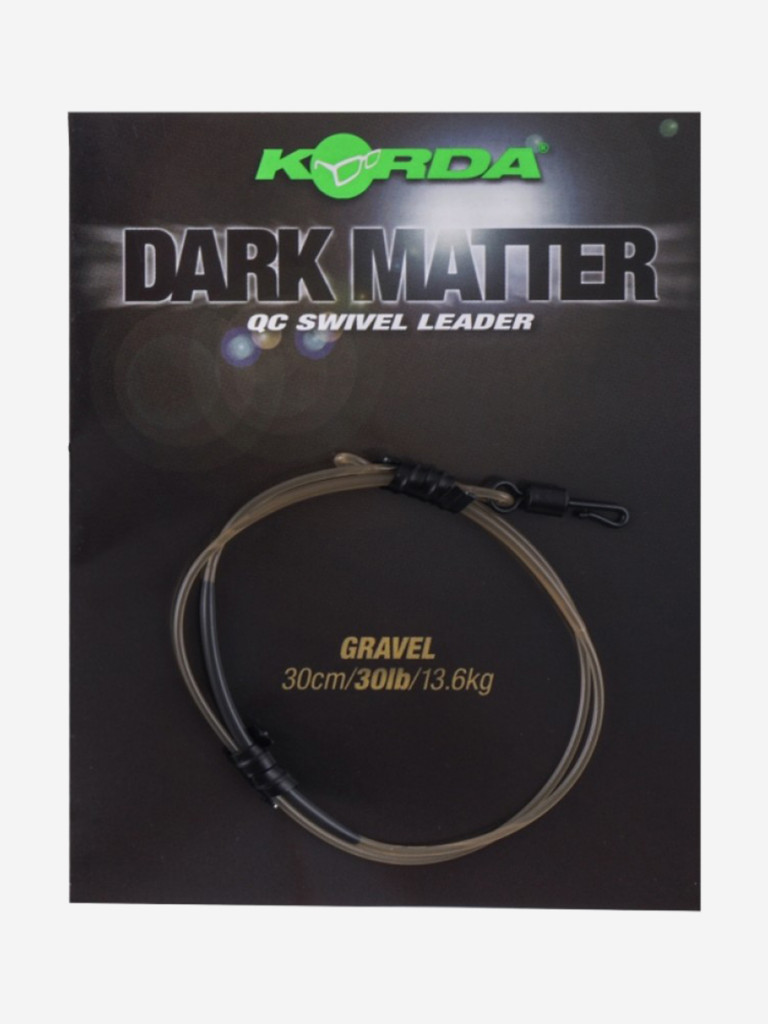 Поводковый материал Dark Matter QC Swivel Grave KORDA 30lb 30см