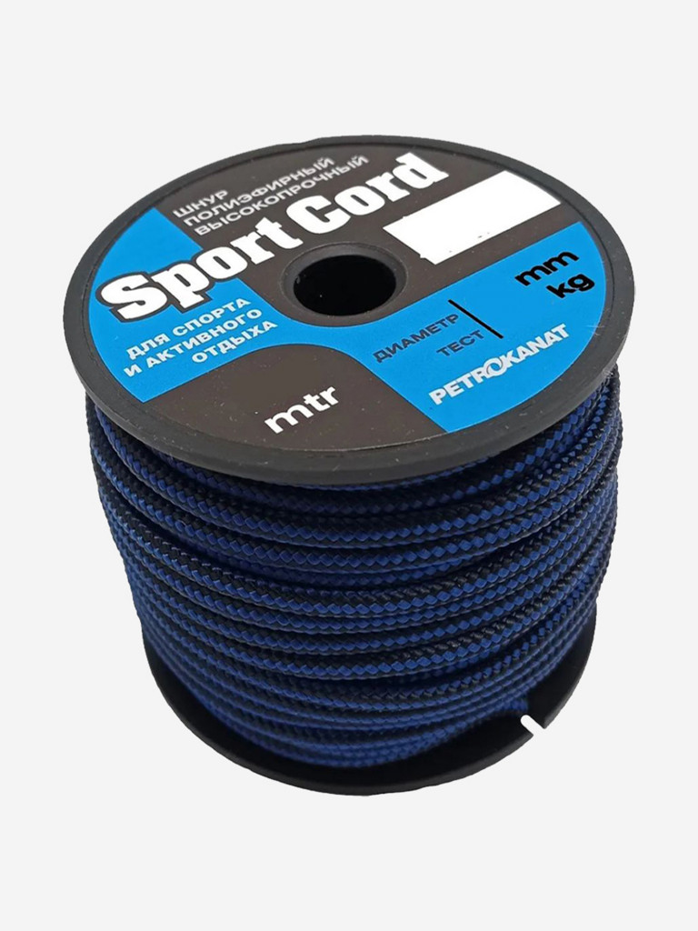 Шнур плетеный Петроканат Sport Cord 3,5 мм, 300 кг, 20 м, двухцветный, катушка