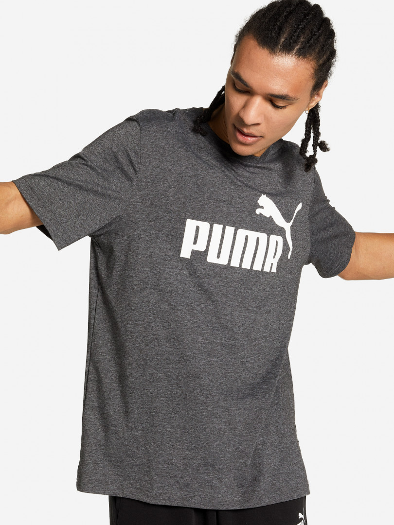 фото Футболка мужская puma ess heather, черный