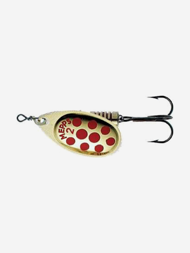 Блесна для рыбалки вертушка Mepps AGLIA PTS, 2, Gold/Red dots, 5 штук в комплекте