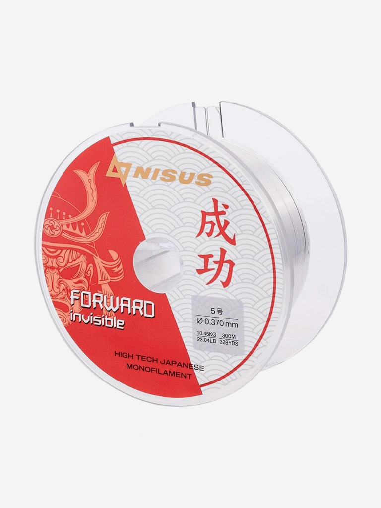 Леска для рыбалки Nisus FORWARD Invisible Nylon 0,370мм, 300м, 10,45кг, прозрачный
