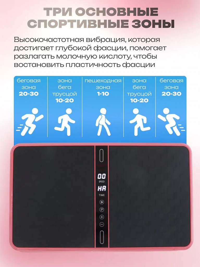 Виброплатформа Fitnesslive для похудения модель 104 цвет розовый