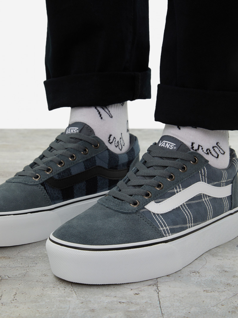 фото Кеды женские vans ward platform, серый