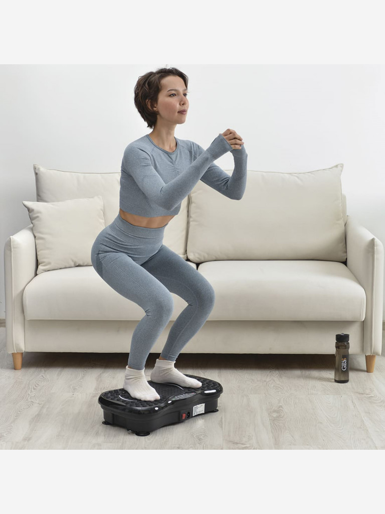 Виброплатформа GESS Ubalance для похудения, спортивный тренажер для дома, 10 программ, 99 режимов, пульт ДУ, эспандеры в комплекте