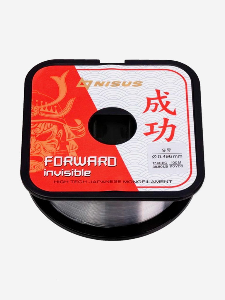 Леска для рыбалки Nisus FORWARD Invisible Nylon 0,496мм, 100м, 17,6кг, прозрачный