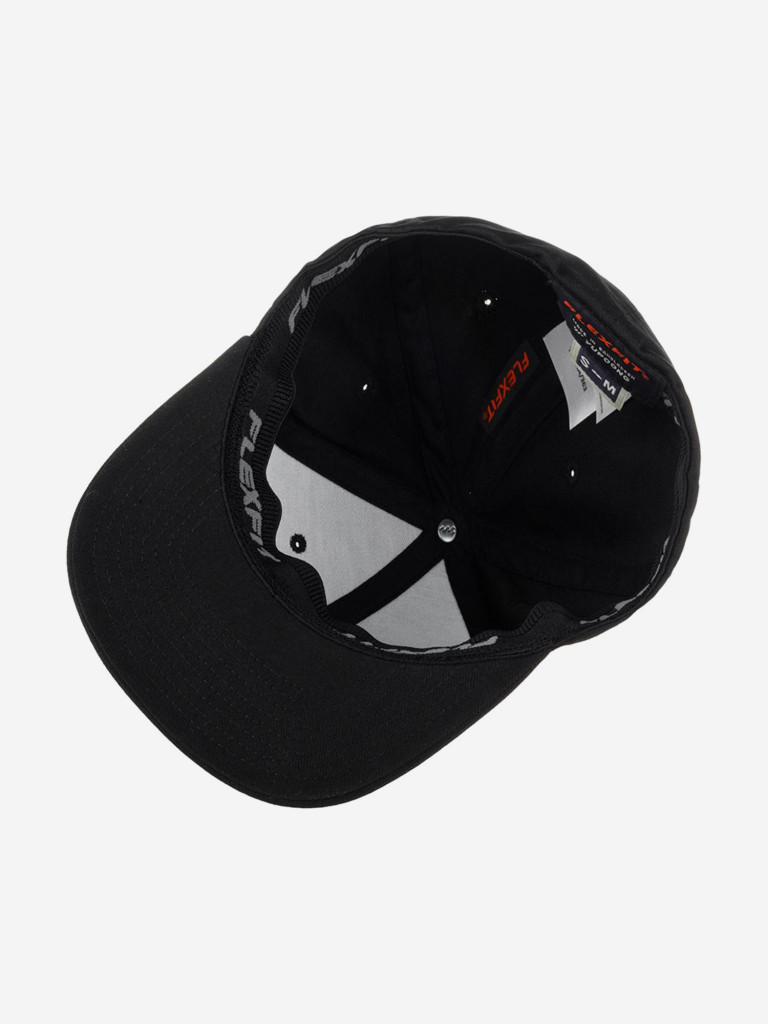 Бейсболка с прямым козырьком FLEXFIT 6277FV (черный)