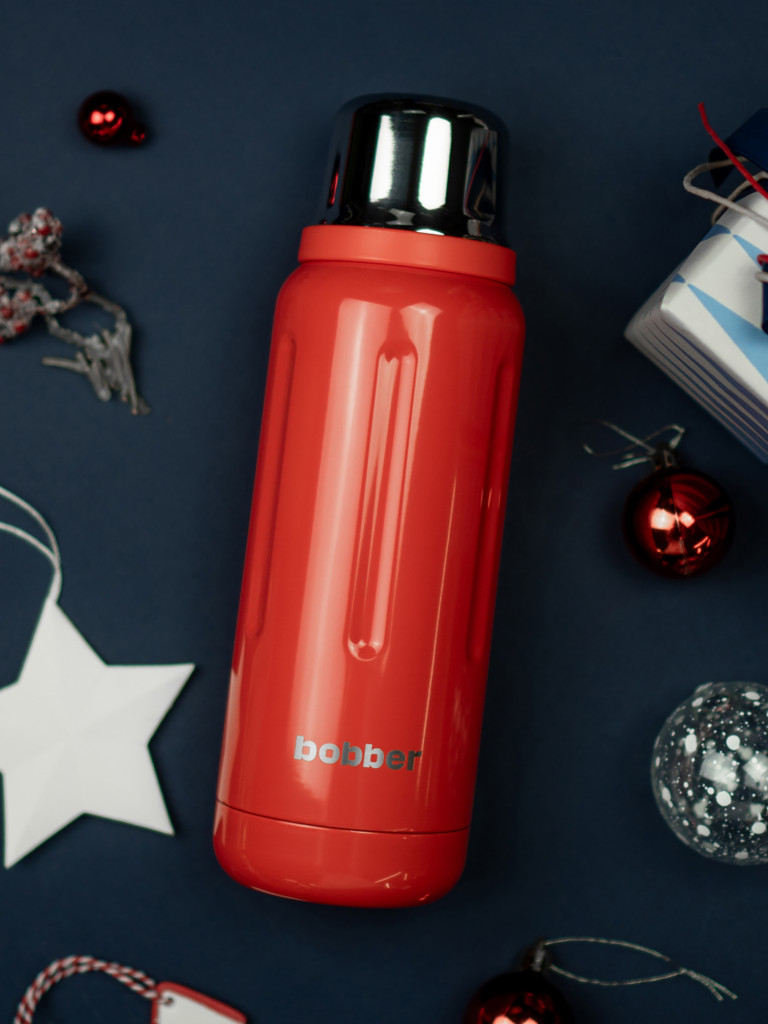 Термос вакуумный для напитков BOBBER Flask 770 мл, тепло до 36 часов, красный