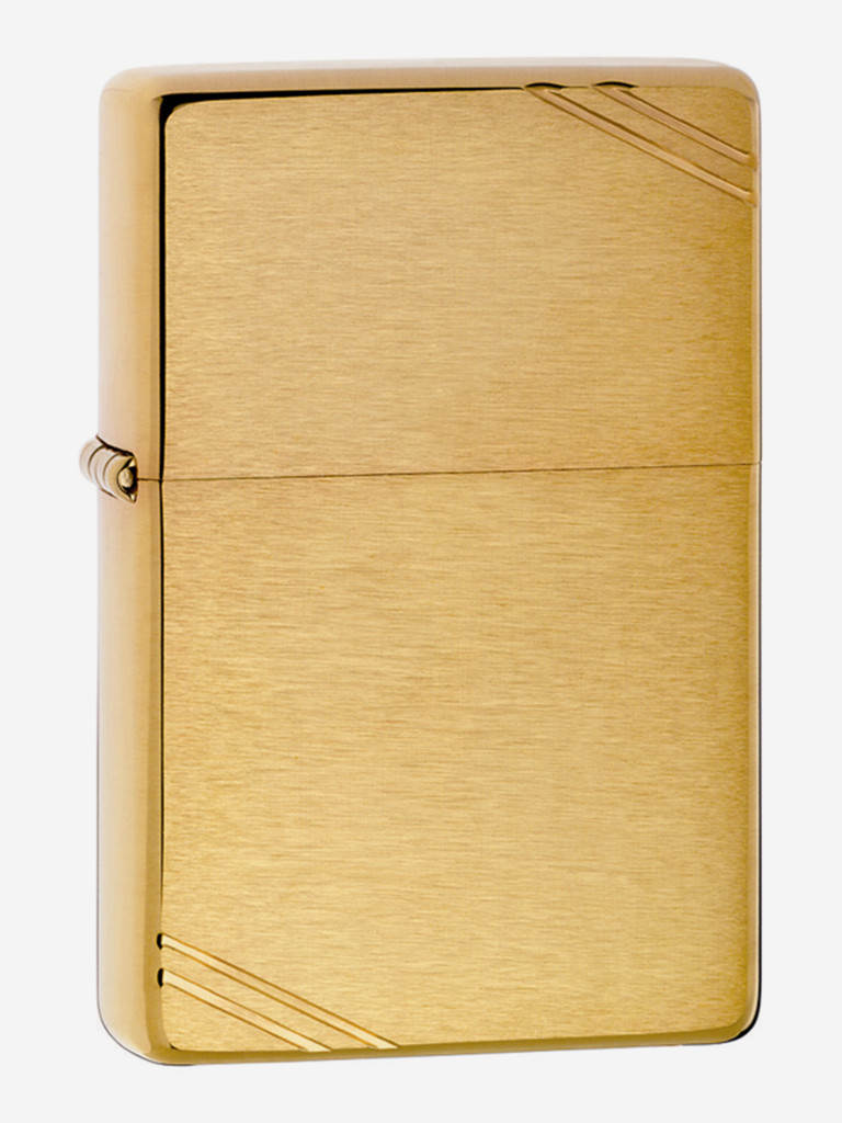 Зажигалка Zippo 240 Replica Vintage Brushed Brass, золотистая матовая