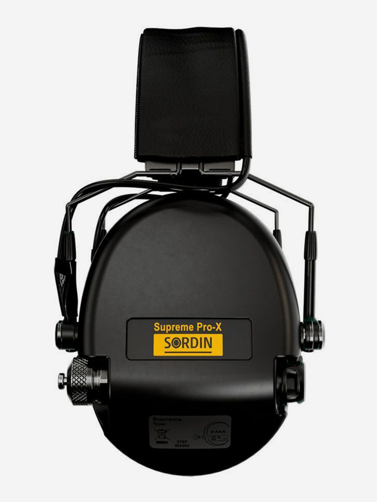 Активные наушники для стрельбы Sordin MSA Supreme Pro-X, SNR25dB, NRR18dB, влагозащита, черные