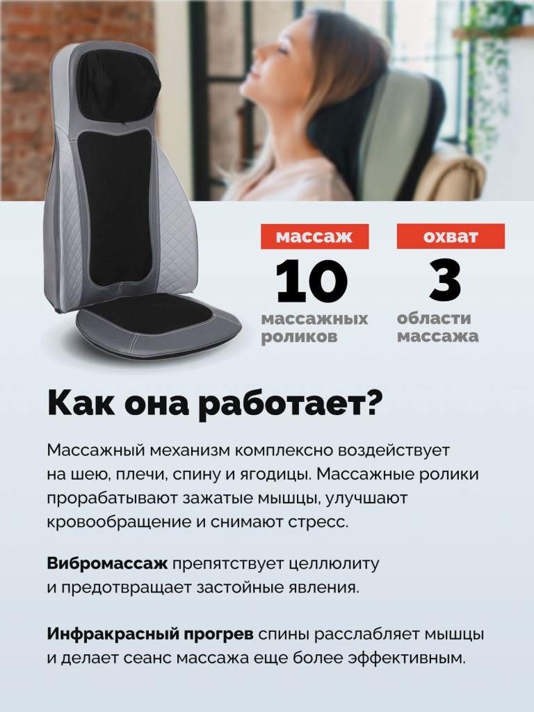 Массажная накидка GESS Body Care PLUS, электрический массажер