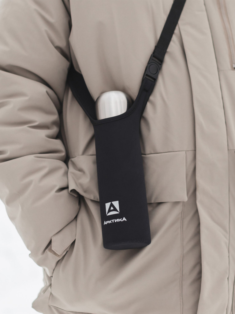 Сумка для питьевого термоса "Арктика", черная, размер S