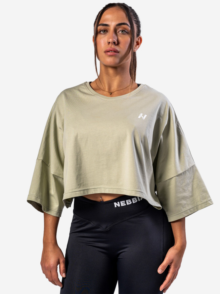 Футболка укороченная женская Oversized Cropped Tee JUST FLOW 431