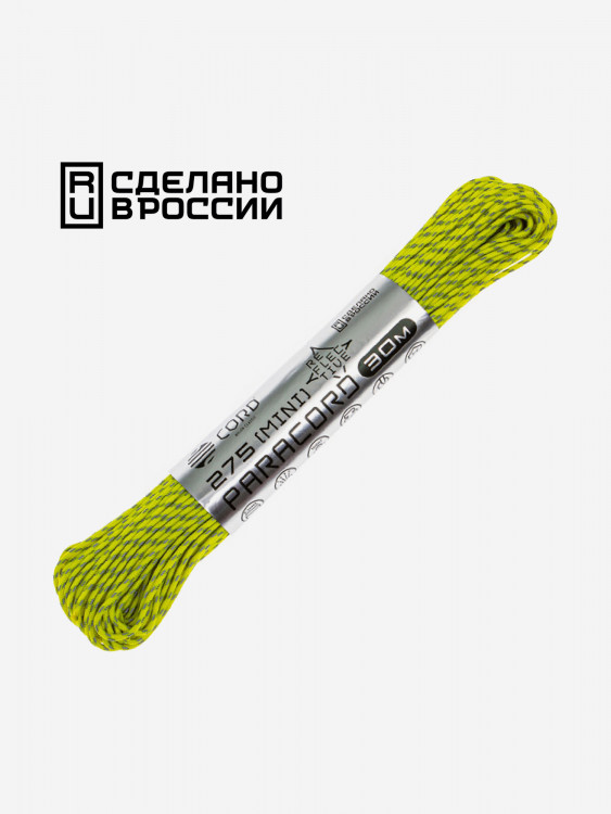 Паракорд 275 (мини) CORD nylon 30м RUS световозвращающий (neon yellow)