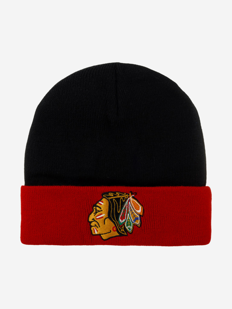 Шапка с отворотом MITCHELL NESS MN-NHL-EU174-CHIBLA-BLK Chicago Blackhawks NHL (черный)
