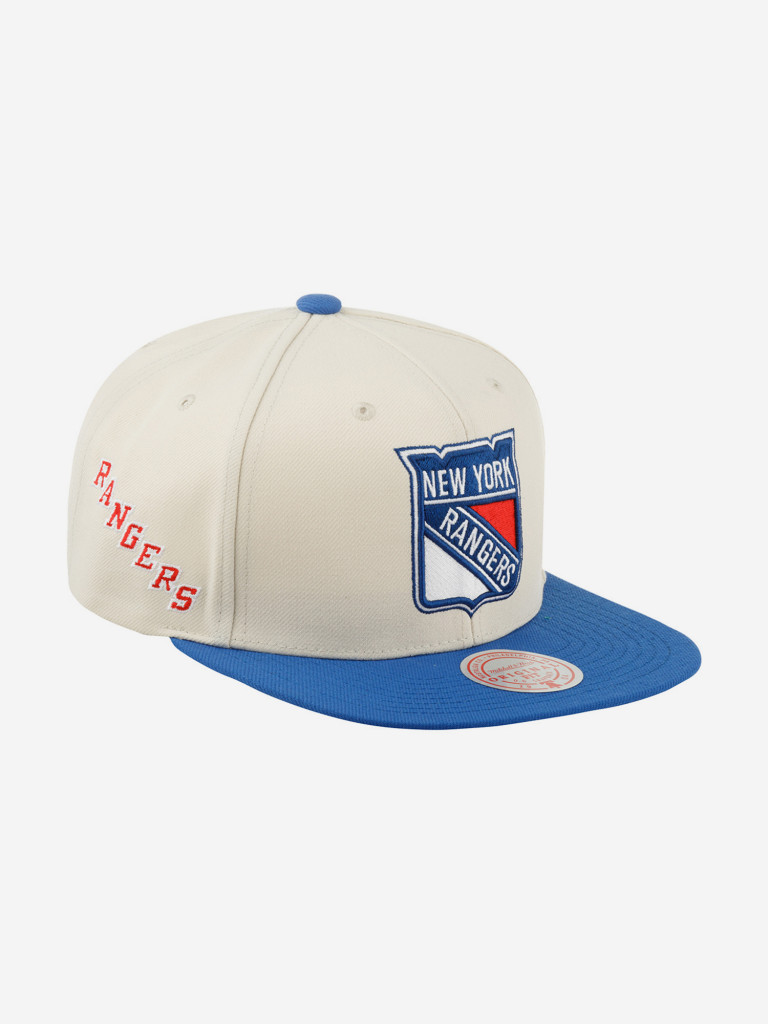 Бейсболка с прямым козырьком MITCHELL NESS 6HSSSH22085-NYAOFWH New York Rangers NHL (белый)