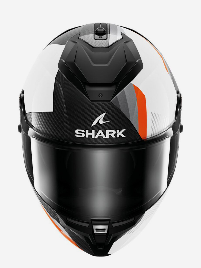 Мотошлем интеграл Shark SPARTAN GT PRO DOKHTA CARBON Black/White/Orange