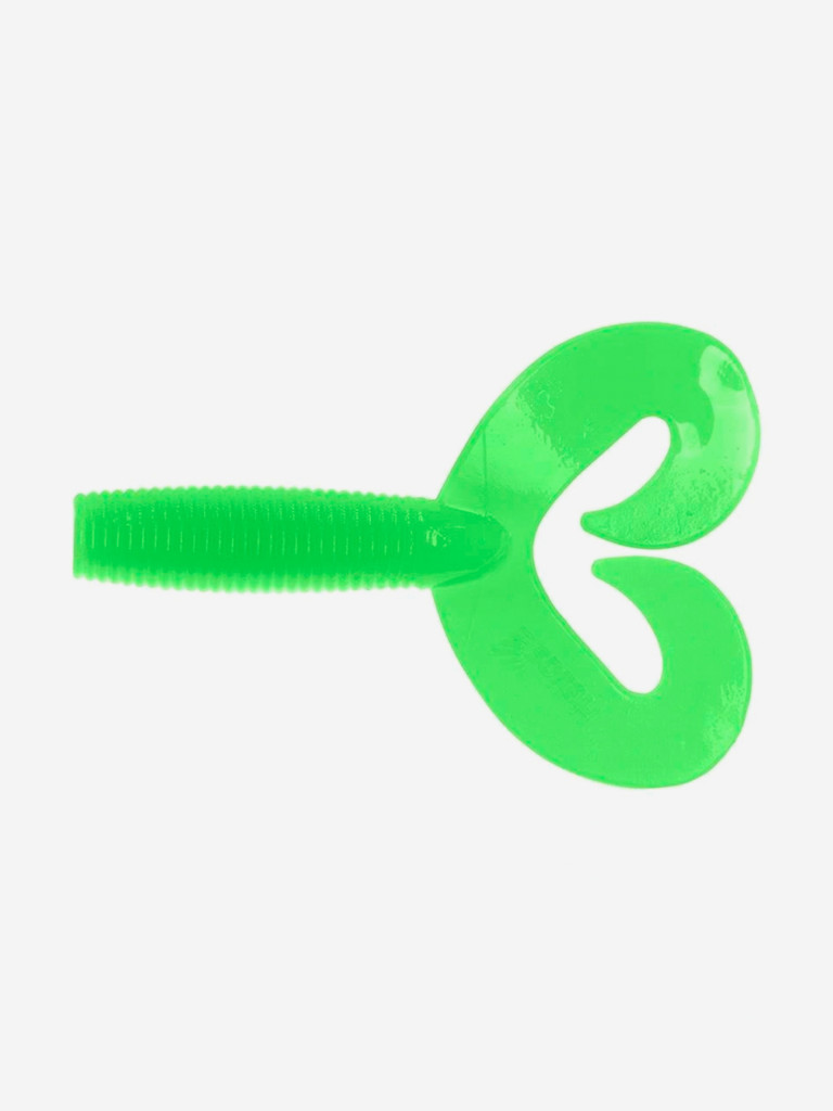 Мягкая приманка Helios Credo Double Tail, 2,95'' / 7,5 см, Electric green, 100 шт (HS-12-007-N)