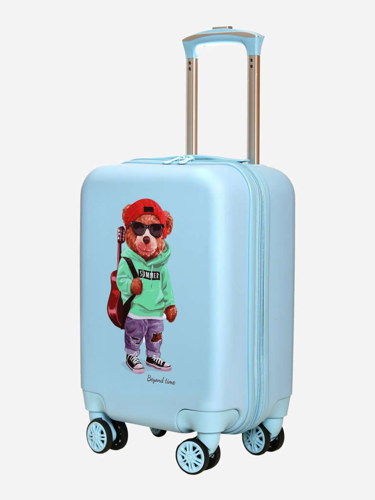 Чемодан детский BEYOND TIME R103 Мишка с гитарой голубой