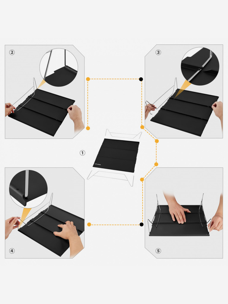 Стол складной 2101 ULMINI TABLE, черный