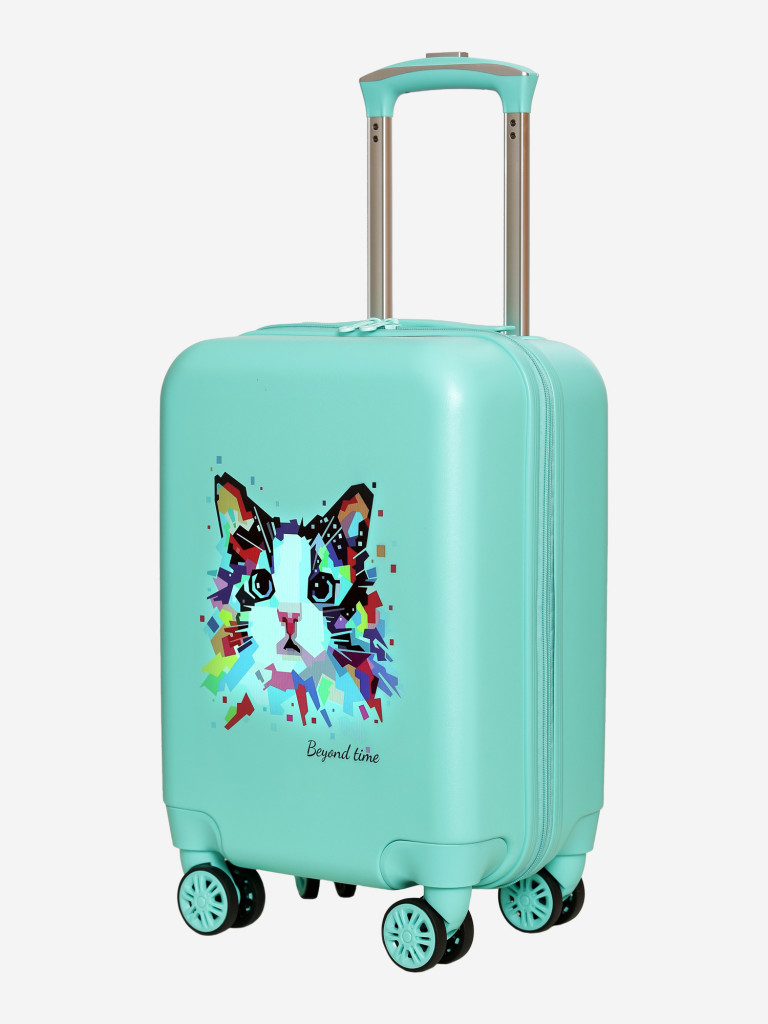 Чемодан детский BEYOND TIME R109 Котик в красках зеленый