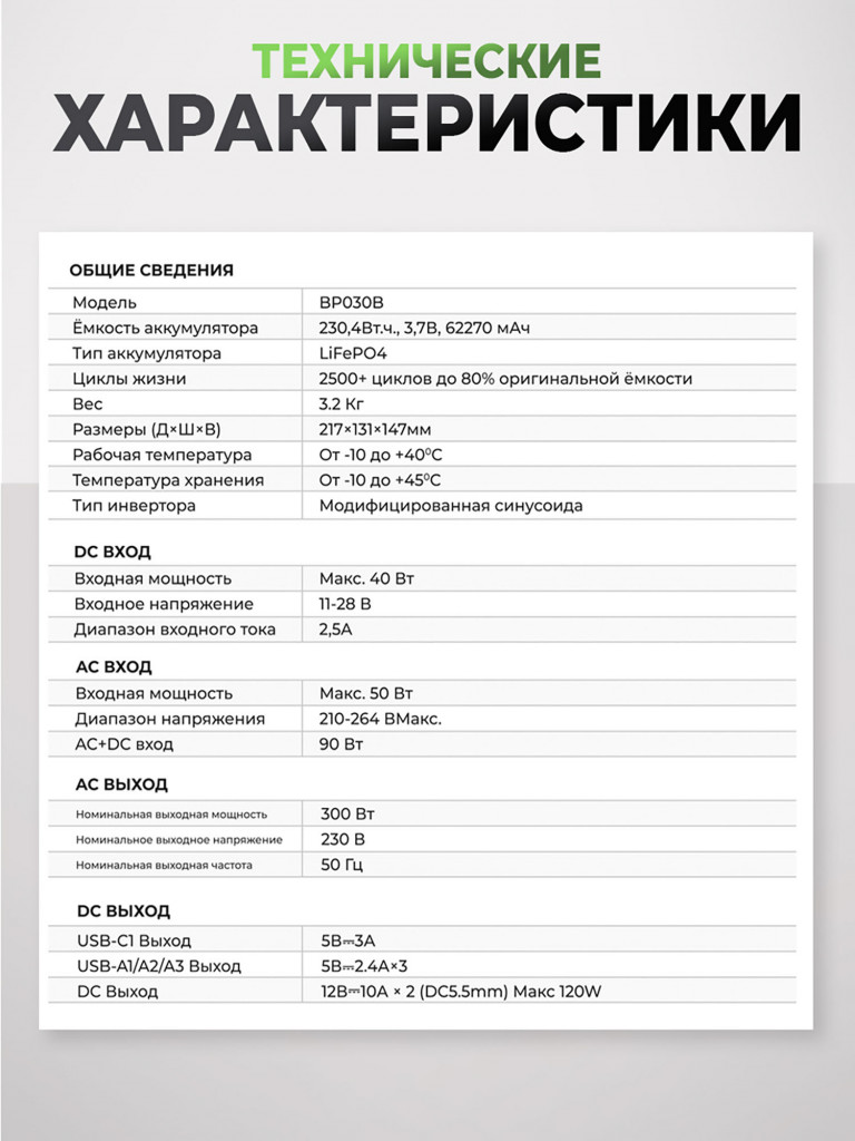 Портативная электростанция Boltpower 300 MAX, серая