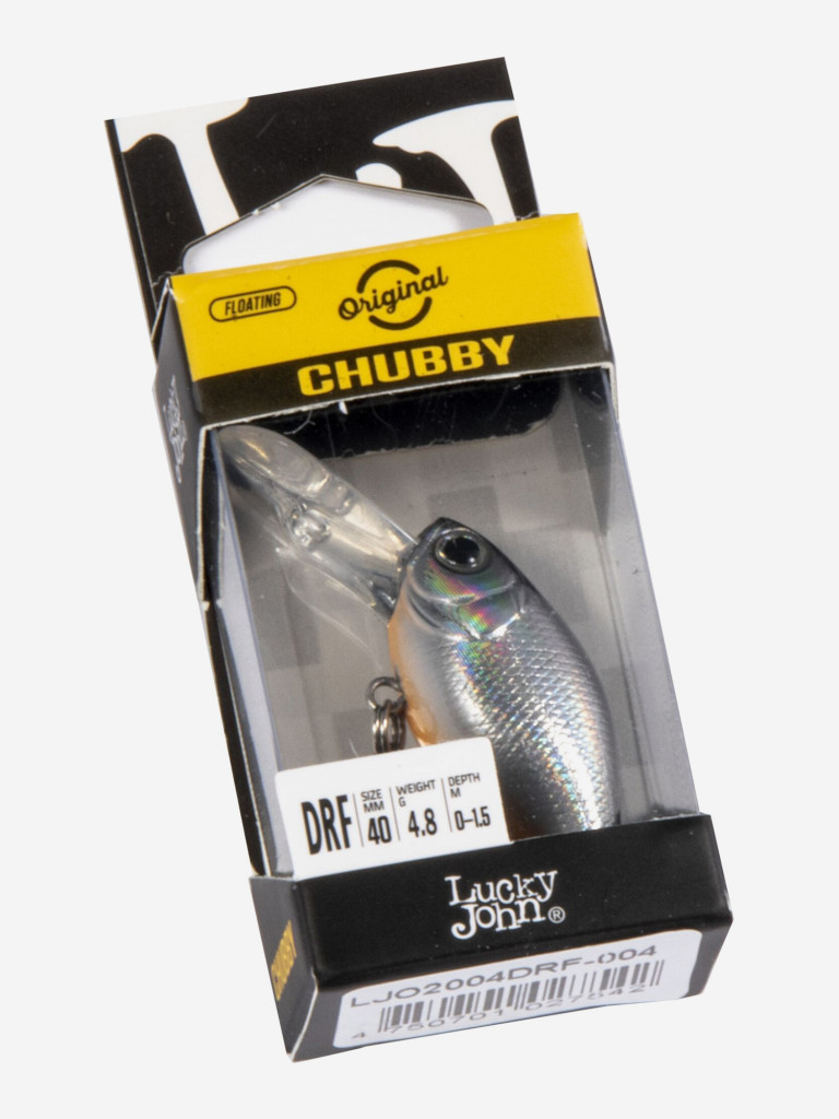 Воблер LUCKY JOHN Original CHUBBY DR F, длина 04 см,, крэнк для щуки, голавля, жереха, язя, окуня