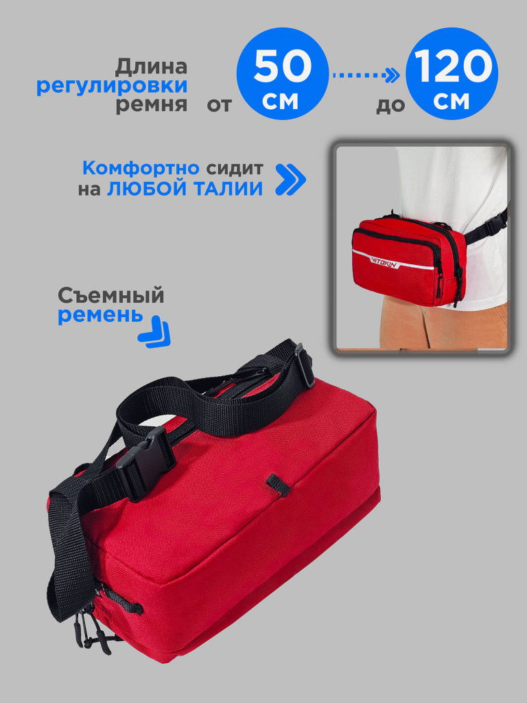 Велосумка на руль спортивная с ремнем для пояса VITOKIN