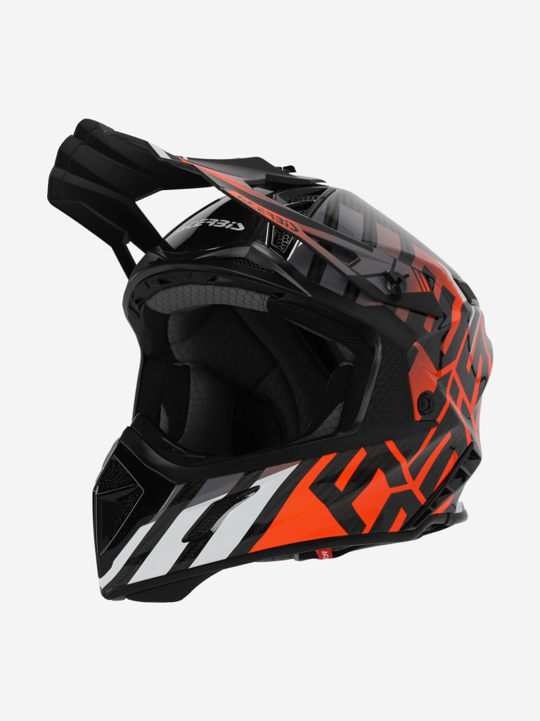 Мотошлем кроссовый взрослый Acerbis STEEL CARBON 22-06 Black/Orange