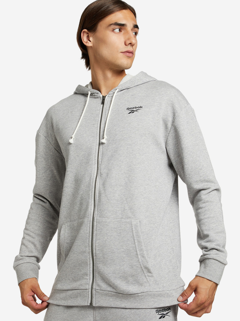 Reebok training essentials full zip hoodie sale