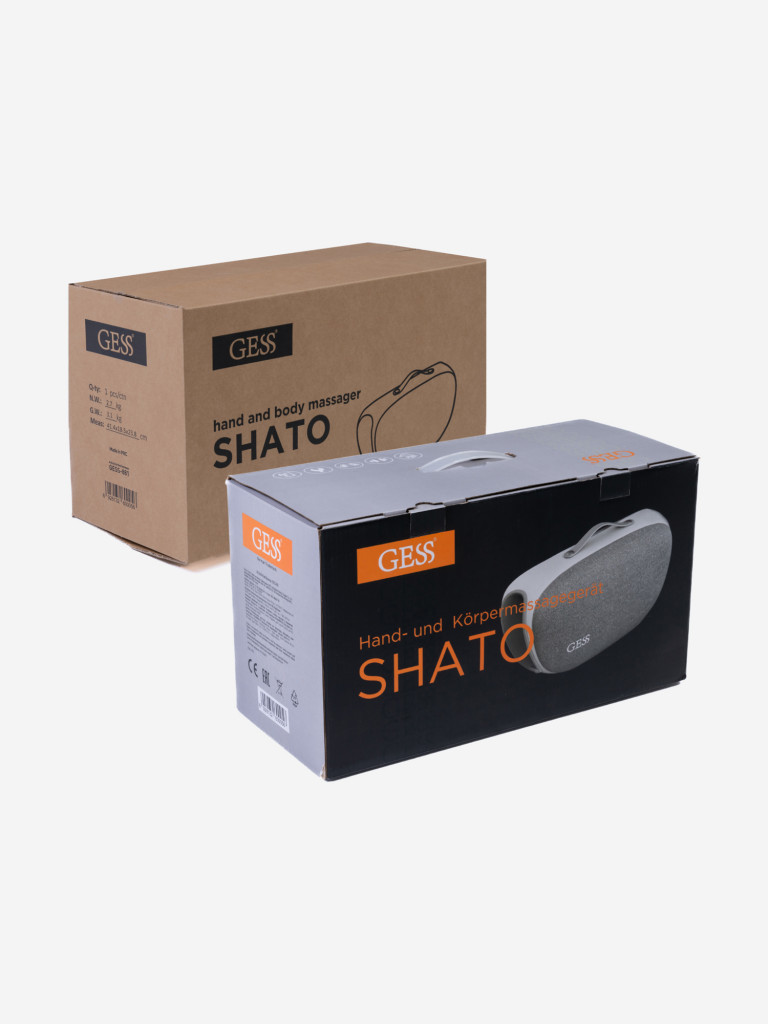 Массажная подушка GESS SHATO, беспроводной массажер для рук, живота и тела