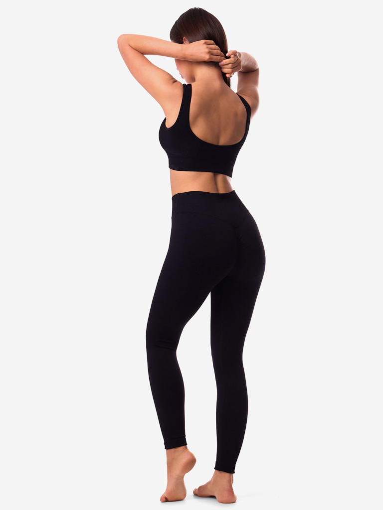 Легинсы спортивные женские SOGU черные LEGGIN SPORT