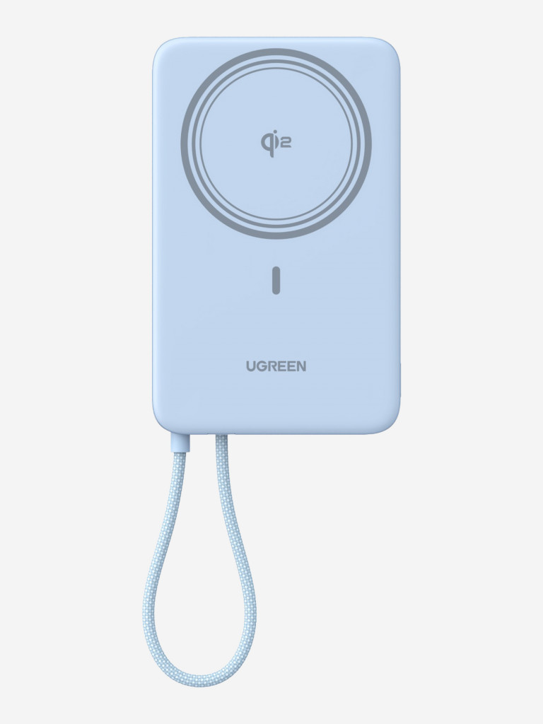 Внешний аккумулятор UGREEN PB570 (65839B) MagFlow Air Ultra-Slim 30W Magnetic 10000mAh Wireless Power Bank USB-C Cable