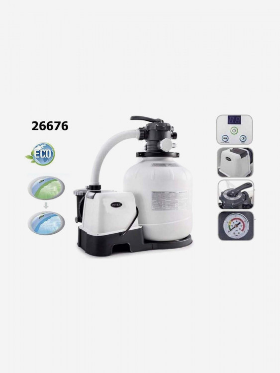 Хлоргенератор Intex 28676 с фильтрующим песочным фильтром