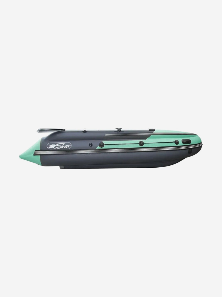 Лодка Reef Skat Triton (Риф Скат Тритон) 450 NDFi с интегрированным фальшбортом, серо-бирюзовая