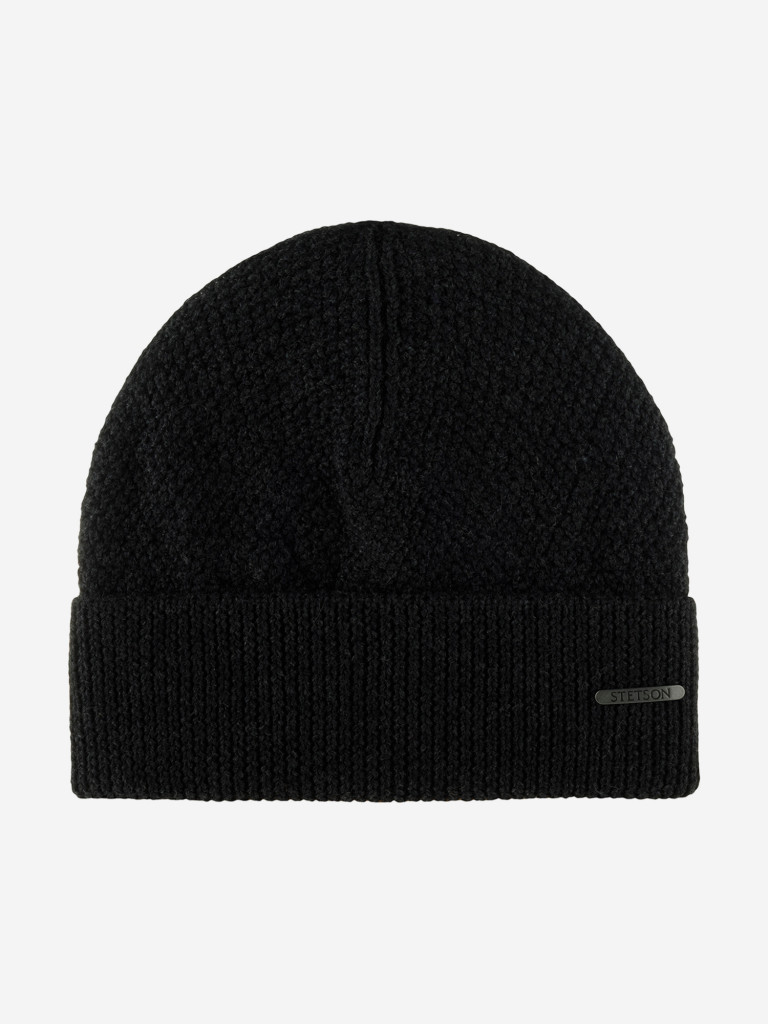 Шапка с отворотом STETSON 8599396 BEANIE MERINO WOOL (серый)