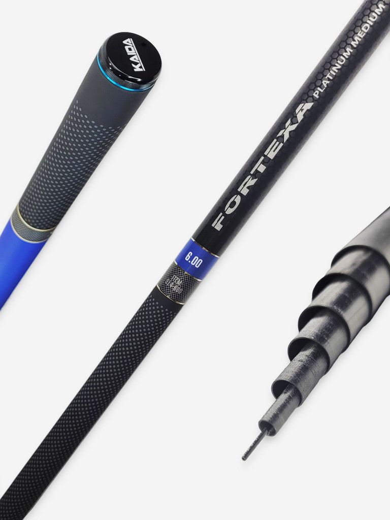 Удилище Kaida FORTEXA Platinum Medium 7.0м, без колец, 3-10гр